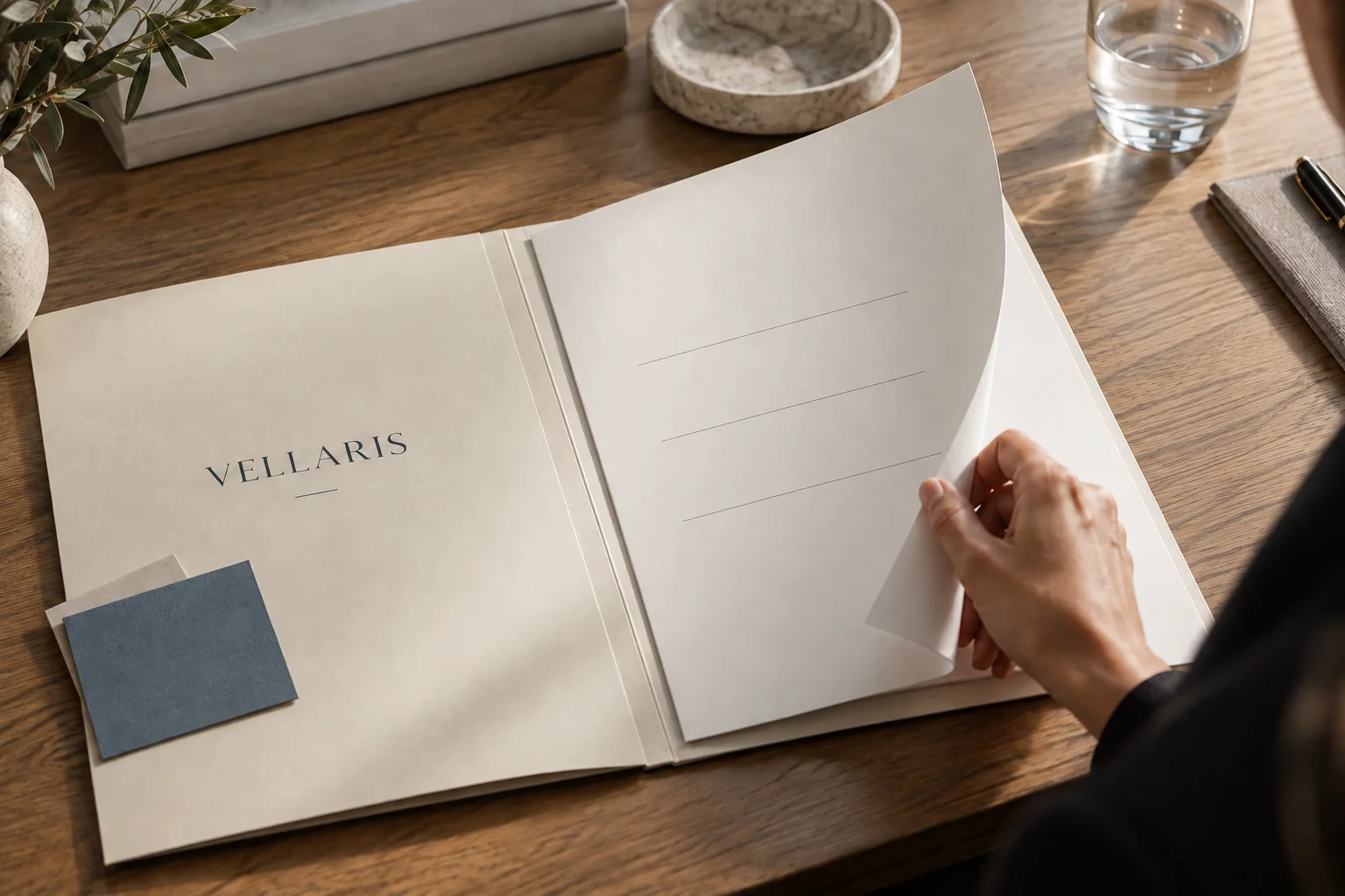 Een Vellaris voorstel met materiaal voor de voorbereiding